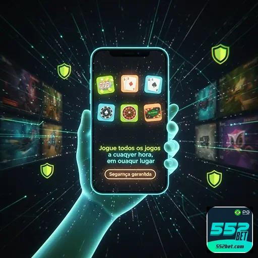 Tela de cassino móvel com jogos acessíveis no 552bet