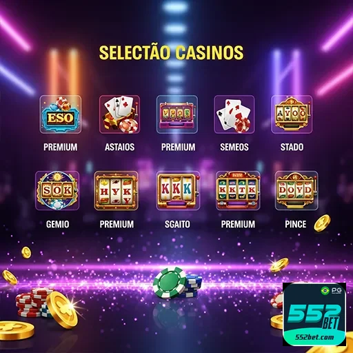Imagem da seção de jogos do 552bet, plataforma de apostas online, promovendo entretenimento e apostas seguras